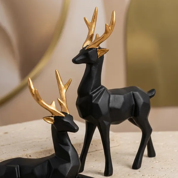 Set_Of_2_Premium_Polyresin_Deer_Showpiece_Black_Gold_Reindeer_Pair_For_Home_Decor_Living_Room_Office_Gifting_Luxury_Decorative_Item