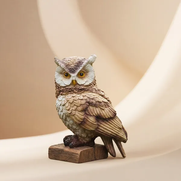 Handcrafted_Resin_Owl_Figurine_Decorative_Great_Horned_Owl_Statue_For_Home_Decor_Office_Desk_And_Gifting_Brown_White_6_Inch