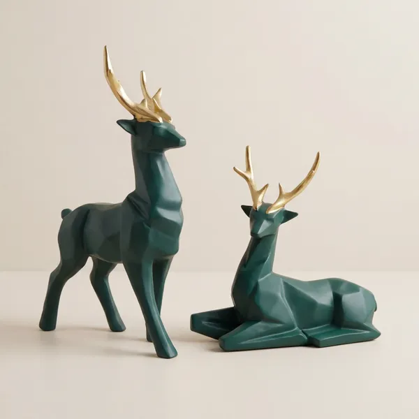 Green_Deer_Sculpture_With_Gold_Antlers_Stylish_Decor_For_Home_Office