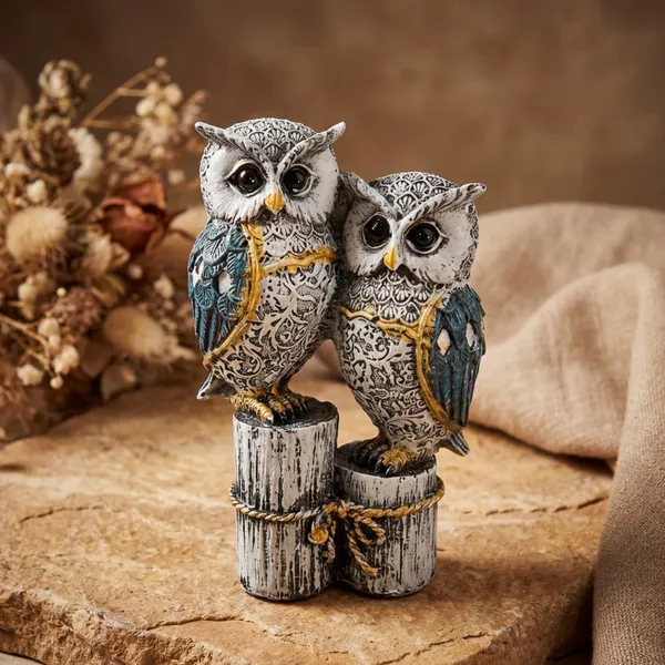 Decorative_Owl_Figurine_Set_For_Home_Decor_Handcrafted_Resin_Sculpture_For_Living_Room_Or_Office