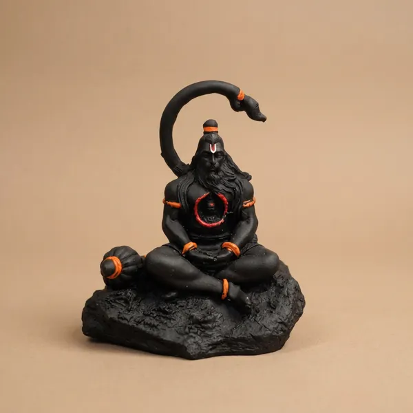 Lord_Hanuman_Meditating_Idol_Black_Orange_Hanuman_Murti_For_Home_Decor_Office_Desk_Gifting