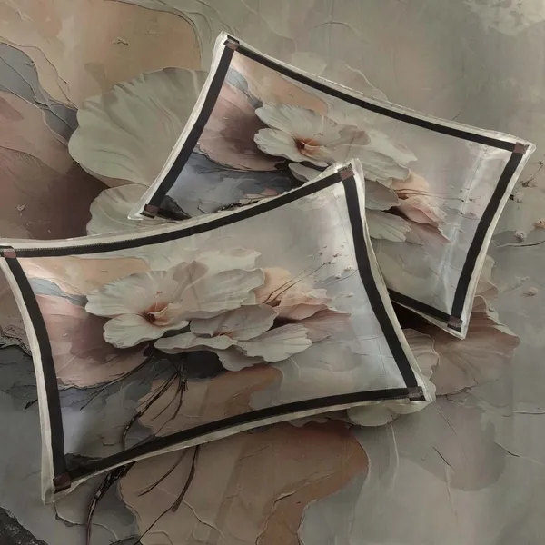 Homiee_Cotton_Blend_Double_Flat_280_Tc_Floral_1_Summer_Bedsheet_With_2_Pillow_Covers_(Ash_Grey)