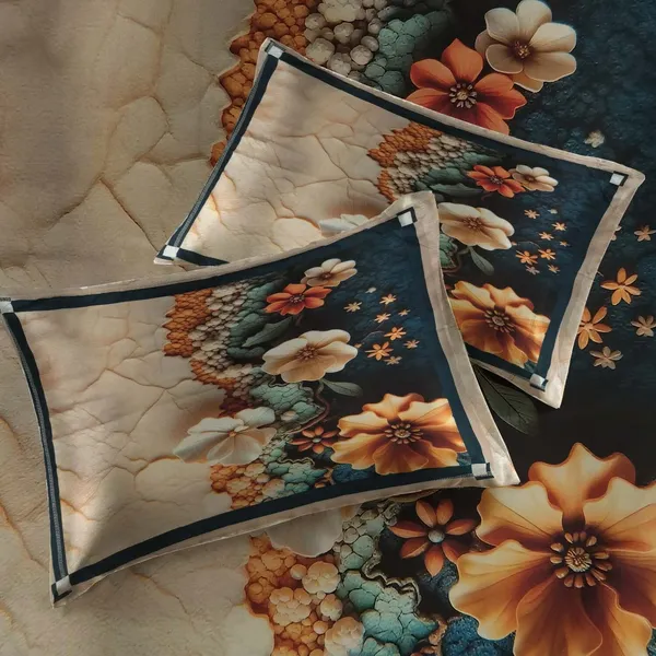 Homiee_Cotton_Blend_Double_Flat_280_Tc_Floral_1_Summer_Bedsheet_With_2_Pillow_Covers_(Metallic)