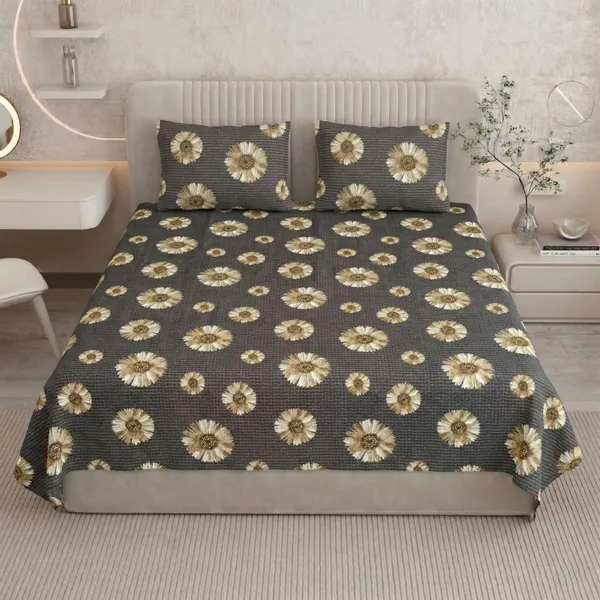 Homiee_Cotton_Double_Flat_280_Tc_Floral_1_Summer_Bedsheet_With_2_Pillow_Covers_(Dune)