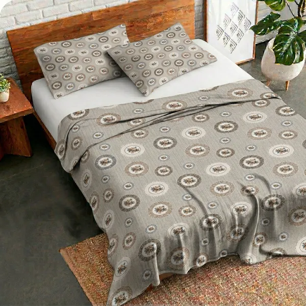 Homiee_Cotton_Double_Flat_280_Tc_Floral_1_Summer_Bedsheet_With_2_Pillow_Covers_(Seashell)