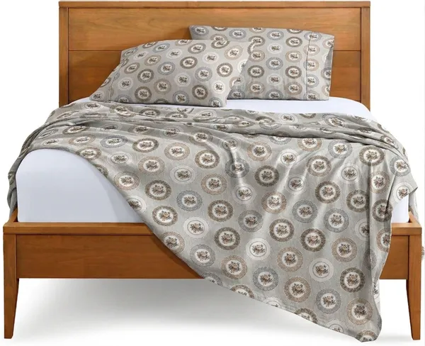Homiee_Cotton_Double_Flat_280_Tc_Floral_1_Summer_Bedsheet_With_2_Pillow_Covers_(Seashell)