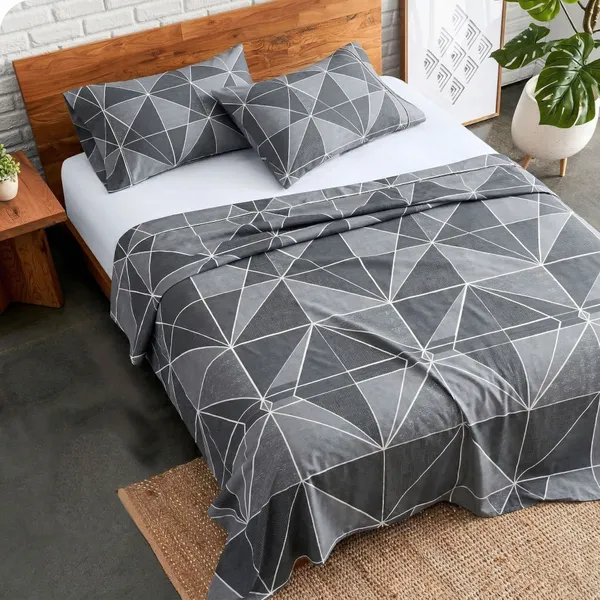 Homiee_Cotton_Double_Flat_280_Tc_Floral_1_Summer_Bedsheet_With_2_Pillow_Covers_(Davy_Grey)
