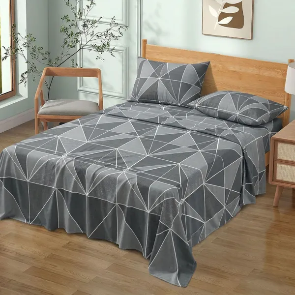 Homiee_Cotton_Double_Flat_280_Tc_Floral_1_Summer_Bedsheet_With_2_Pillow_Covers_(Davy_Grey)
