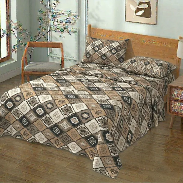 Homiee_Cotton_Double_Flat_280_Tc_Floral_1_Summer_Bedsheet_With_2_Pillow_Covers_(Stonewall)
