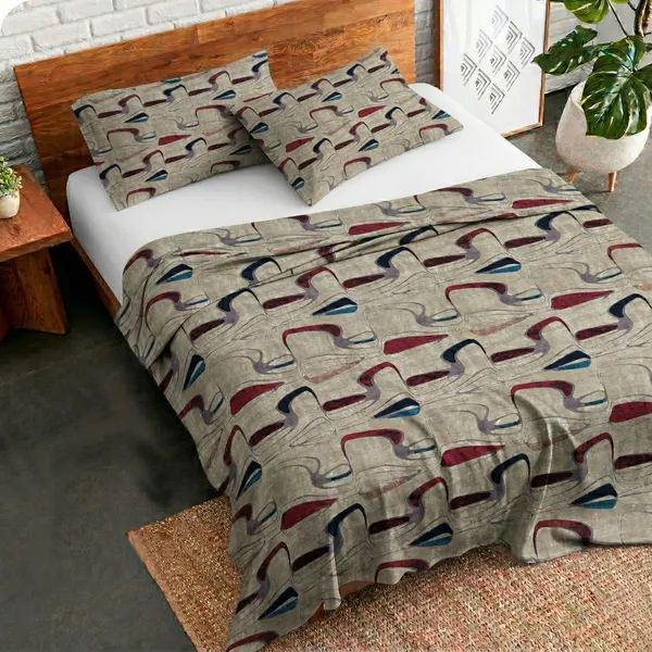 Homiee_Cotton_Double_Flat_280_Tc_Floral_1_Summer_Bedsheet_With_2_Pillow_Covers_(Coral_Reef)