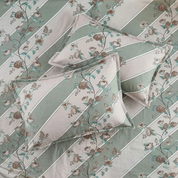 Homiee_Cotton_Double_Flat_280_Tc_Floral_1_Summer_Bedsheet_With_2_Pillow_Covers_(Cascade)