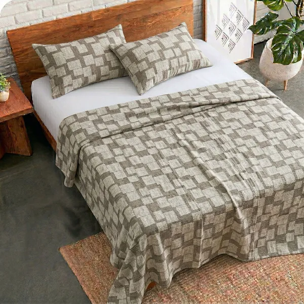 Homiee_Cotton_Double_Flat_280_Tc_Floral_1_Summer_Bedsheet_With_2_Pillow_Covers_(Warm_Grey)