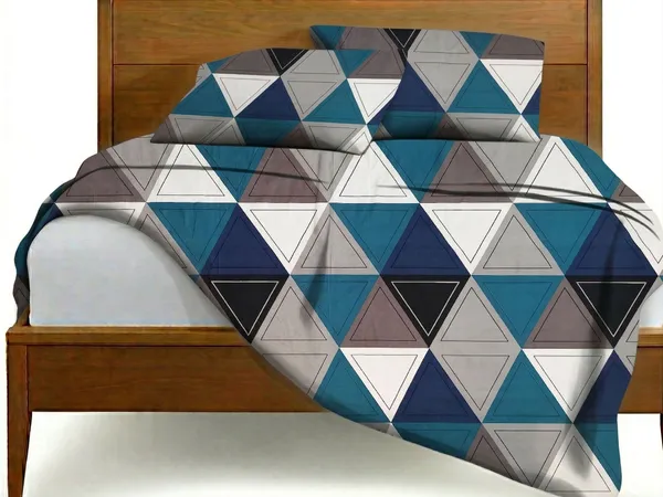 Homiee_Cotton_Double_Flat_280_Tc_Floral_1_Summer_Bedsheet_With_2_Pillow_Covers_(Light_Navy_Blue)