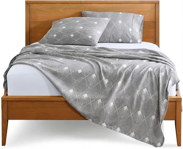 Homiee_Cotton_Double_Flat_280_Tc_Floral_1_Summer_Bedsheet_With_2_Pillow_Covers_(Granite)