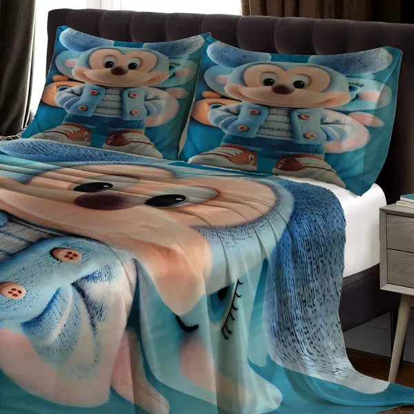 HOMIEE_Cotton_Double_Flat_344_TC_Cartoon_1_Summer_Bedsheet_with_2_Pillow_Covers_(Mickey_Mouse)