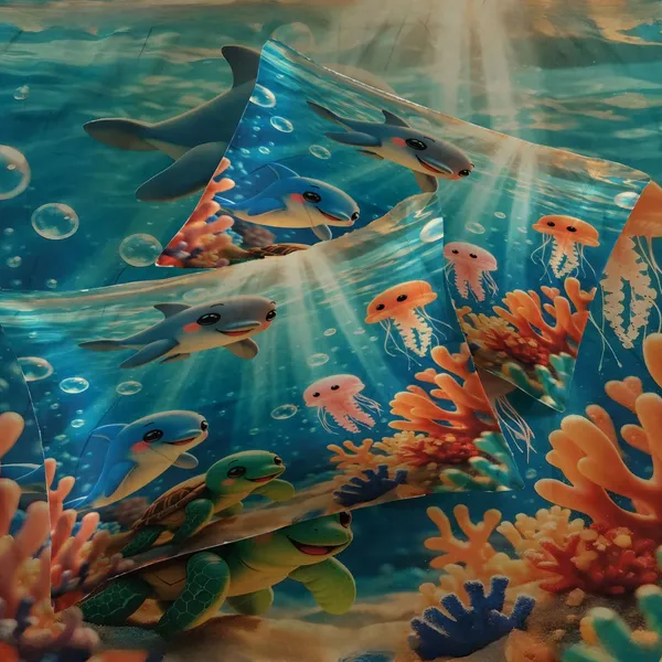 HOMIEE_Cotton_Double_Flat_344_TC_Cartoon_1_Summer_Bedsheet_with_2_Pillow_Covers_(Aqua)