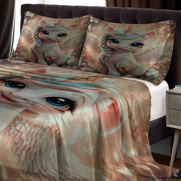 HOMIEE_Cotton_Double_Flat_344_TC_Cartoon_1_Summer_Bedsheet_with_2_Pillow_Covers_(Baby_Unicorn)