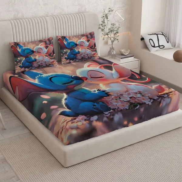 HOMIEE_Cotton_Double_Flat_344_TC_Cartoon_1_Summer_Bedsheet_with_2_Pillow_Covers_(Rabbit)