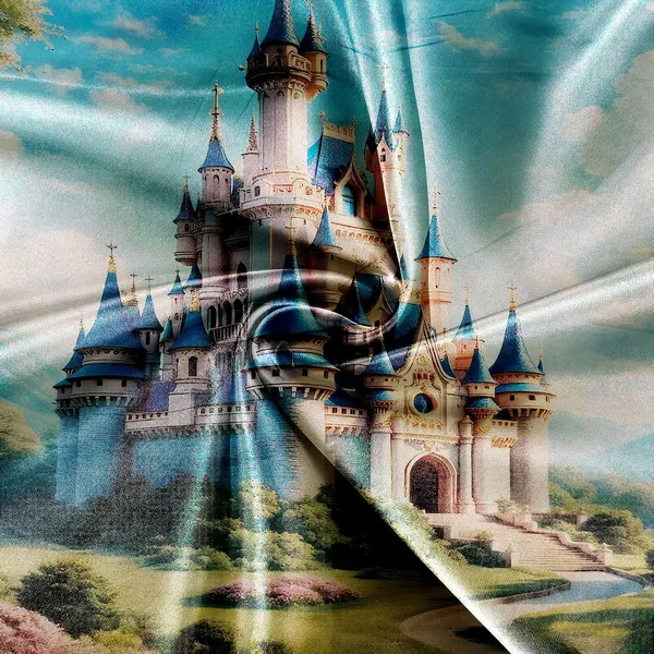 HOMIEE_Cotton_Double_Flat_344_TC_Cartoon_1_Summer_Bedsheet_with_2_Pillow_Covers_(Cindrella_Castle)