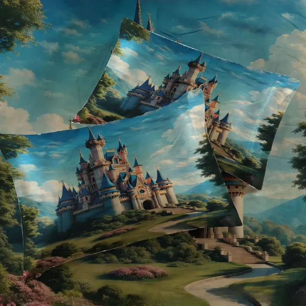 HOMIEE_Cotton_Double_Flat_344_TC_Cartoon_1_Summer_Bedsheet_with_2_Pillow_Covers_(Cindrella_Castle)