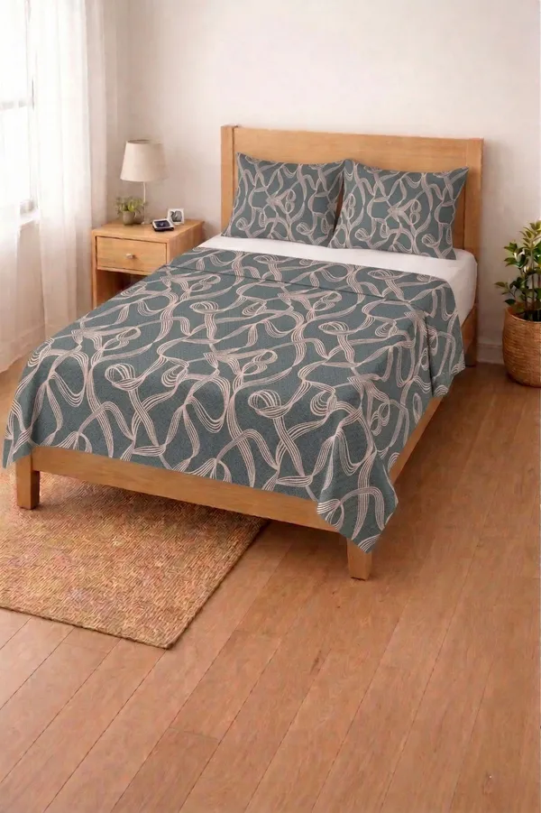 HOMIEE_Cotton_Single_Flat_244_TC_Floral_1_Summer_Bedsheet_with_2_Pillow_Covers_(Pale_Sky)