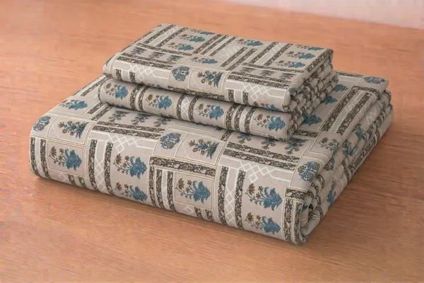 HOMIEE_Cotton_Single_Flat_244_TC_Floral_1_Summer_Bedsheet_with_2_Pillow_Covers_(Martini)