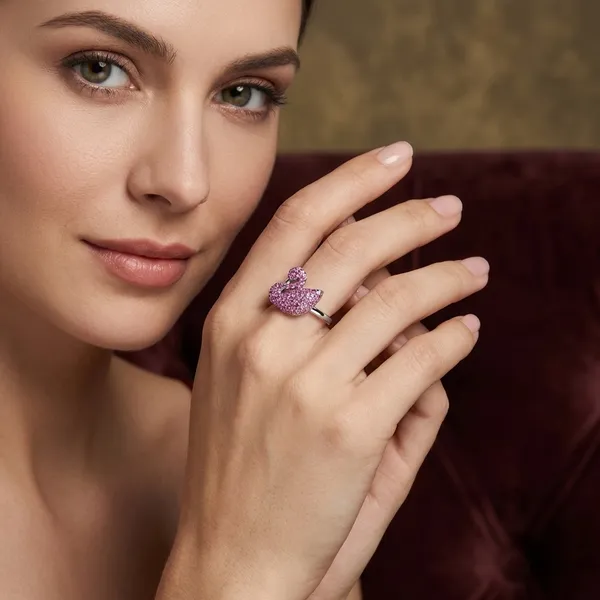 Swan_Ring_in_925_Silver_with_Pink_Gemstones