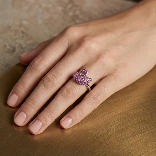 Swan_Ring_in_925_Silver_with_Pink_Gemstones