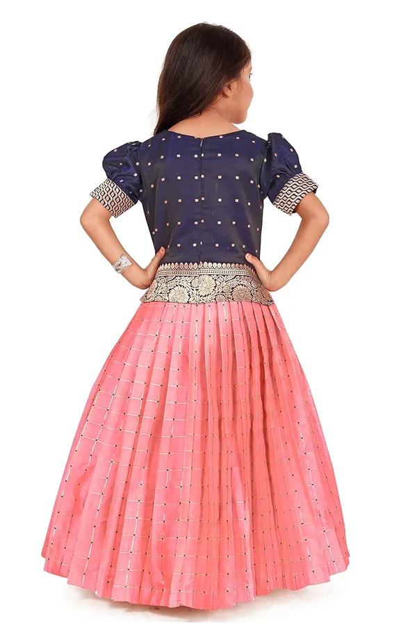 Feliz_The_Designer_Studio_Kids_Round_Neck_Half_Sleeve_Floral_South_Indian_Pattu_Pavadai_Readymade_Silk_Lehenga_Choli_For_Girls_Age1_10_Years