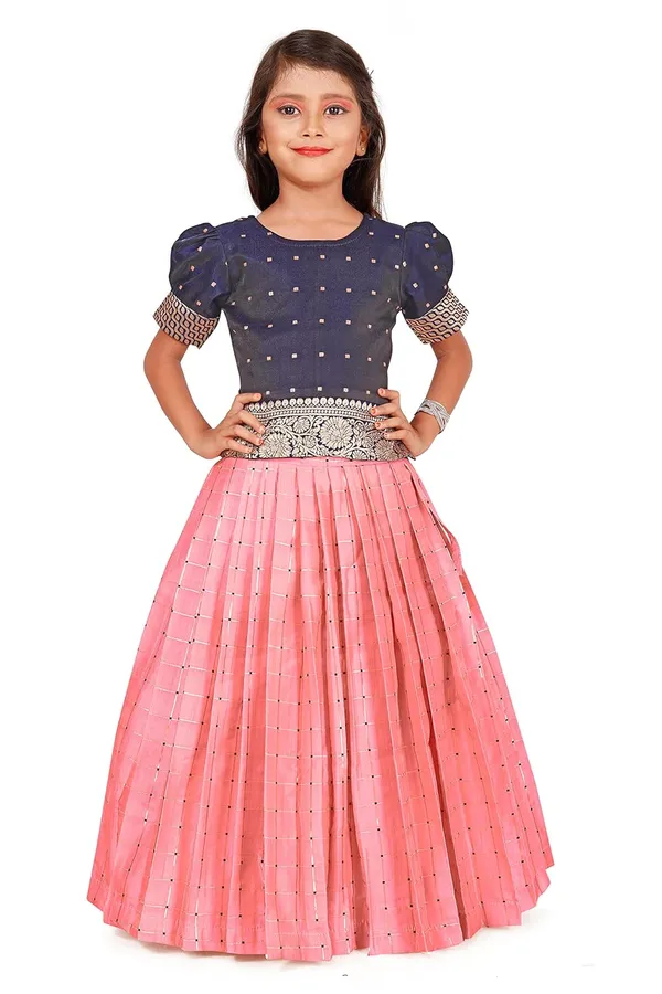 Feliz_The_Designer_Studio_Kids_Round_Neck_Half_Sleeve_Floral_South_Indian_Pattu_Pavadai_Readymade_Silk_Lehenga_Choli_For_Girls_Age1_10_Years