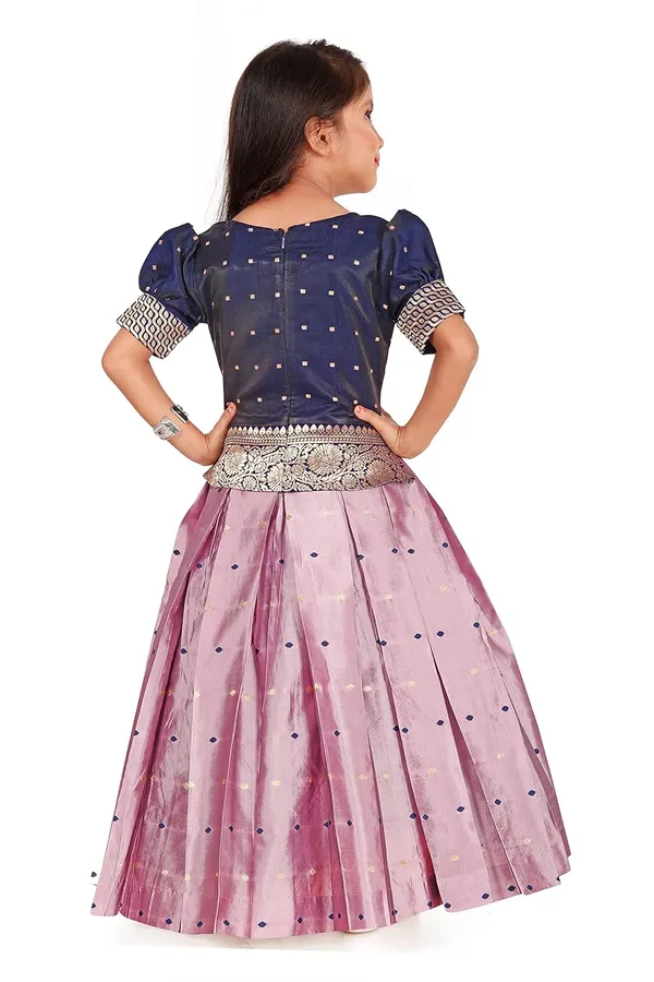 Feliz_The_Designer_Studio_Girl_S_Round_Neck_Half_Sleeve_Pattu_Pavadai_Silk_Lehenga_Choli_For_1_10_Years