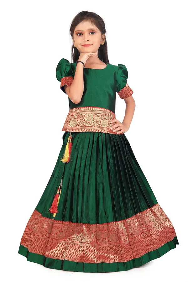 Feliz_The_Designer_Studio_Girl_S_Round_Neck_Half_Sleeve_Pattu_Pavadai_Silk_Lehenga_Choli_For_1_10_Years