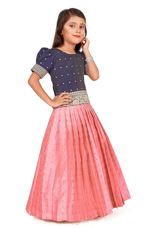 Feliz_The_Designer_Studio_Girl_S_Round_Neck_Half_Sleeve_Pattu_Pavadai_Silk_Lehenga_Choli_For_1_10_Years