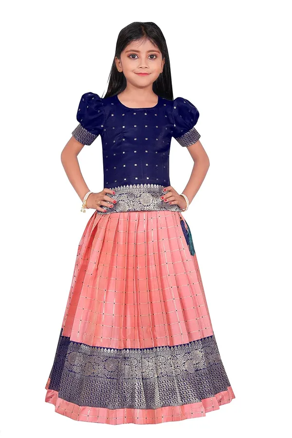 Feliz_The_Designer_Studio_Girl_S_Round_Neck_Half_Sleeve_Pattu_Pavadai_Silk_Lehenga_Choli_For_1_10_Years