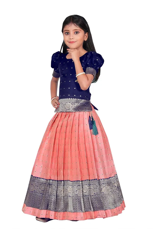 Feliz_The_Designer_Studio_New_South_Indian_Traditional_Pattu_Pavadai_Jecquard_Lehenga_Choli_For_Girls_Dress