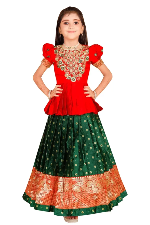 Feliz_The_Designer_Studio_Kids_Redymade_Pattu_Pavadai_Lehenga_Choli_For_Girl_S_Dress