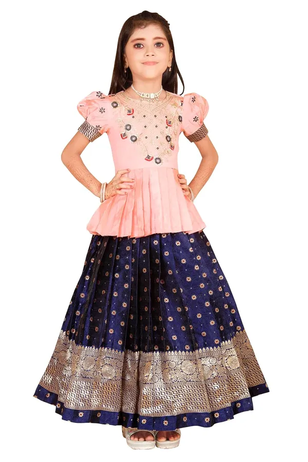 Feliz_The_Designer_Studio_Kids_Redymade_Pattu_Pavadai_Lehenga_Choli_For_Girl_S_Dress