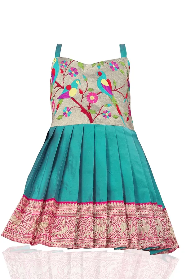 South_Indian_Traditional_Pattu_Pavadai_Tapeta_Silk_Frock_Dress_For_Baby_Girls