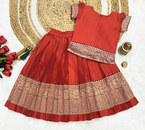 Feliz_The_Designer_Studio_Kids_South_Indian_Baby_Girls_Pattu_Pavadai_Lehenga_Choli_Set