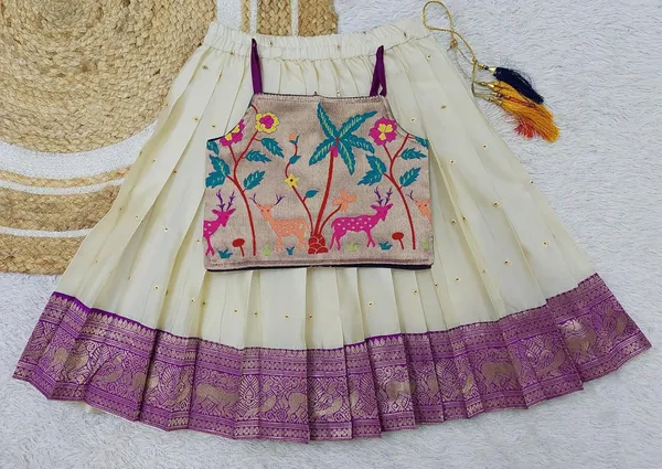 Feliz_The_Designer_Studio_Baby_Girls_South_Indian_Pattu_Pavadai_Lehenga_Choli_Set_For_Kids