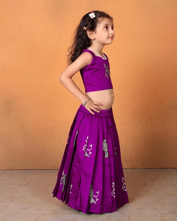 Baby_Girl_S_Flared_Cotton_Silk_Sleeveless_Lehenga_Choli_Set_Pattu_Pavadai_For_Kids_Girl_S