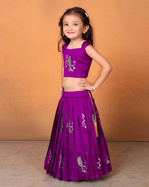 Baby_Girl_S_Flared_Cotton_Silk_Sleeveless_Lehenga_Choli_Set_Pattu_Pavadai_For_Kids_Girl_S