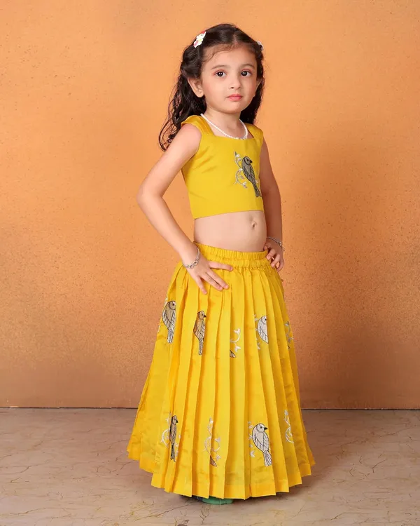 Baby_Girl_S_Flared_Cotton_Silk_Sleeveless_Lehenga_Choli_Set_Pattu_Pavadai_For_Kids_Girl_S
