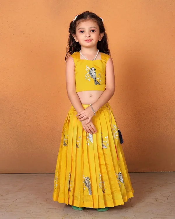 Baby_Girl_S_Flared_Cotton_Silk_Sleeveless_Lehenga_Choli_Set_Pattu_Pavadai_For_Kids_Girl_S