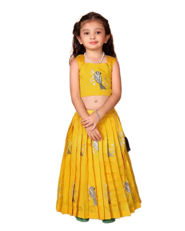 Baby_Girl_S_Flared_Cotton_Silk_Sleeveless_Lehenga_Choli_Set_Pattu_Pavadai_For_Kids_Girl_S