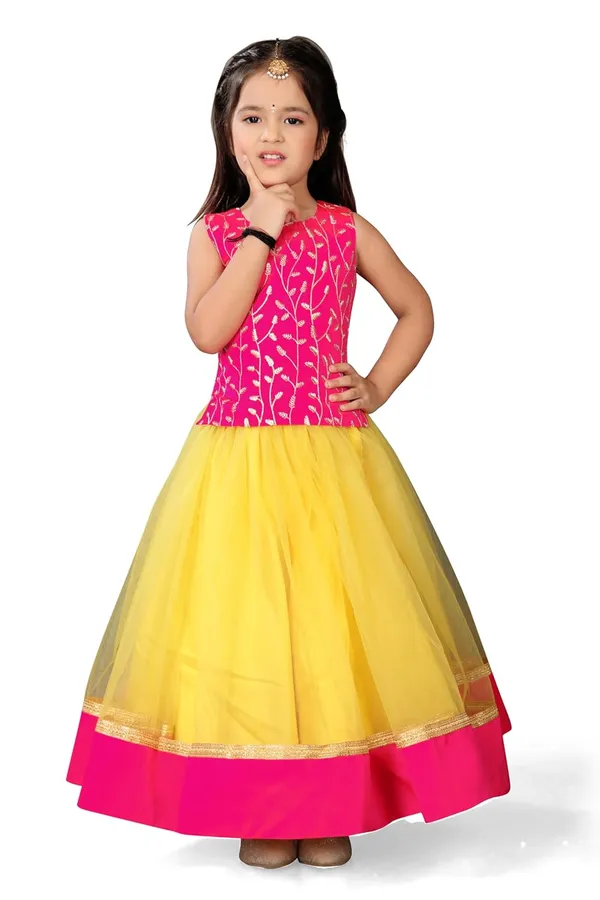 Feliz_The_Designer_Studio_Kids_Girls_Lehnga_Choli_Ruffle_Pattern_Dress_Half_Sleeves_Readymade_Hand_Embroidery_Ethnic_Traditional_Full_Length_South_Indian_Girl_Lehnga_Choli