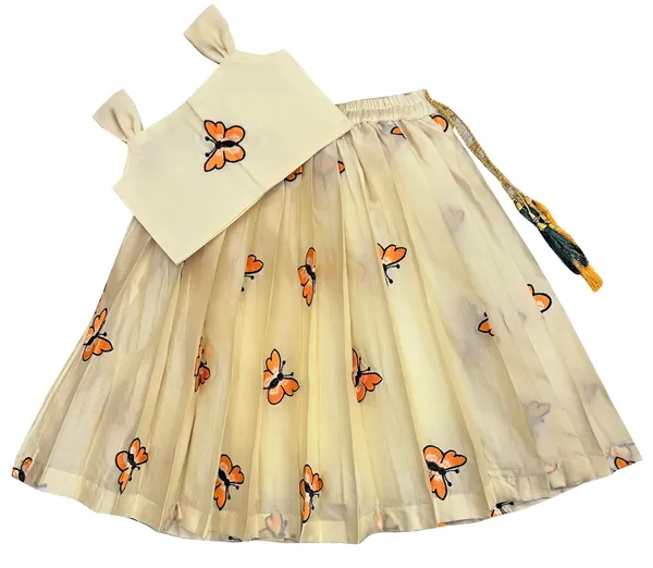 Kids_Girls_Lehnga_Choli_Pattern_Dress_Half_Sleeves_Readymade_Hand_Embroidery_Ethnic_Traditional_Full_Length_South_Indian_Girl_Lehnga_Choli