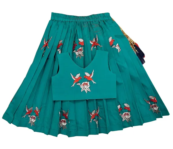Kids_Embroidery_South_Indian_Traditional_Pattu_Pavadai_Silk_Blend_Readymade_Lehenga_Choli_Dress_For_Girls