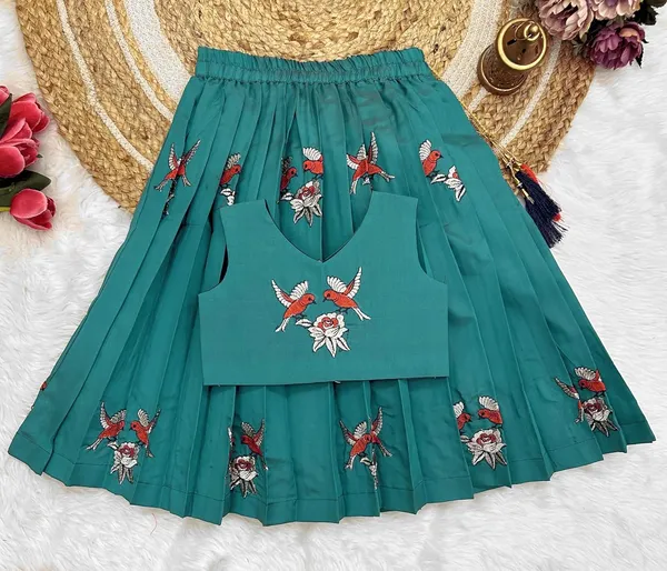 Kids_Embroidery_South_Indian_Traditional_Pattu_Pavadai_Silk_Blend_Readymade_Lehenga_Choli_Dress_For_Girls