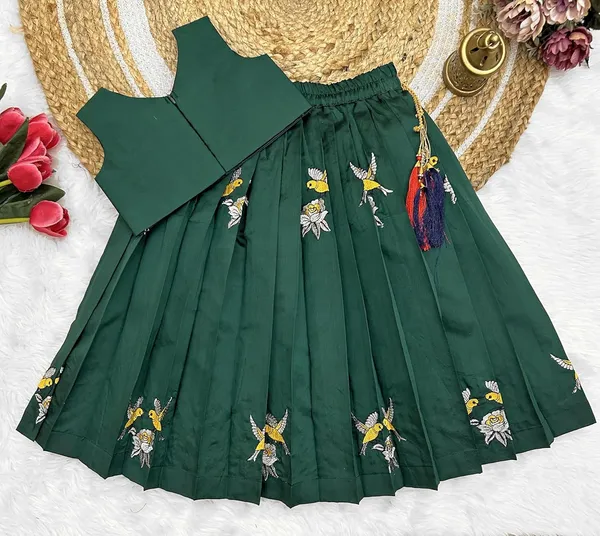 Kids_Embroidery_South_Indian_Traditional_Pattu_Pavadai_Silk_Blend_Readymade_Lehenga_Choli_Dress_For_Girls